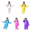 thumbnail image 4 of 3 Pcs Imperméable pour Enfants Activités Randonnée Imperméable à Capuche Poncho EVA Imperméable Multifonction Bouton Couverture pour Activités Extérieures Rose, 4 of 9
