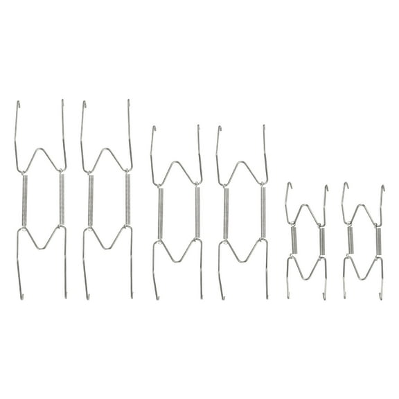 Uxcell 6Pcs Plate Hangers Decorative Wall Plate Hangers 4 inch/5.5 inch/7.2 inch,Silver