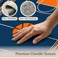 thumbnail image 6 of ODIKA Round Athletic Hoop Center Featuring Lines Football Blanket Border for Dorm Room, Small Living Apartment, Stain Resistant Low Profile, 6 of 7