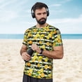 thumbnail image 4 of Wukai Orange and Lemon Print Men's Short-Sleeved Mesh T-Shirt,Quick-Dry Short Sleeve Workout T-Shirt-X-Small, 4 of 8