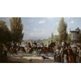 thumbnail image 2 of Eschwege, F.A. Elmar 14x10 White Modern Wood Framed Museum Art Print Titled - Frederich II and Victoria On The Way To Potstam, 2 of 4