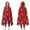 Red Christmas Deer, variant on Wearable Blanket,Black and Pink Christmas Tree Pattern Hooded Wearable Flannel Blanket for Adults & Teens,Winter Poncho Shawl Wrap Cape Cozy Anti-Pill,50"x60"
