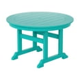 thumbnail image 3 of WestinTrends Malibu 5 Piece Patio Dining Set, All Weather Poly Lumber Outdoor Table and Chairs Furniture Set, 47" Round Dining Table with Umbrella Hole and 4 Arm Chairs, Turquoise, 3 of 8
