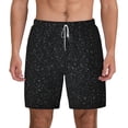 thumbnail image 3 of Uemuo Black Glitter Pattern Mens Swim Trunks Quick Dry Board Shorts with Mesh Lining, Stretch Beach Shorts Quick Dry No-Chafing Board Shorts-Large, 3 of 9