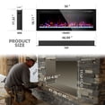 thumbnail image 5 of BREEZEHEAT 50 inch Electric Fireplace in-Wall Recessed and Wall Mounted Fireplace Heater,Linear Fireplace with Multicolor Flame,Timer,Low Noise,750/1500W,Remote Control, 5 of 10