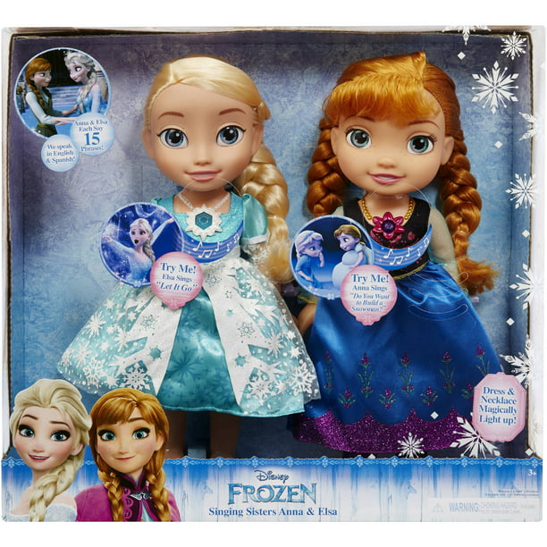 Weerkaatsing creatief bad Disney Frozen Singing Sisters Elsa and Anna Dolls (Exclusive) - Walmart.com