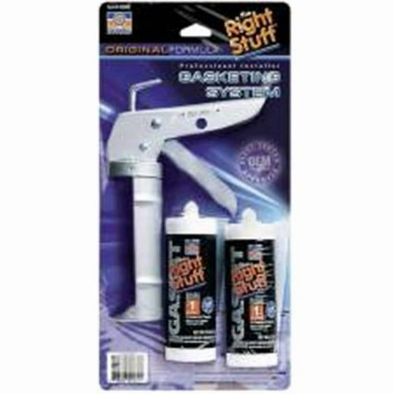 5.00 oz The Right Stuff Sealant Silicone Two Cartridges Caulk Gun Kit, Pack of 2