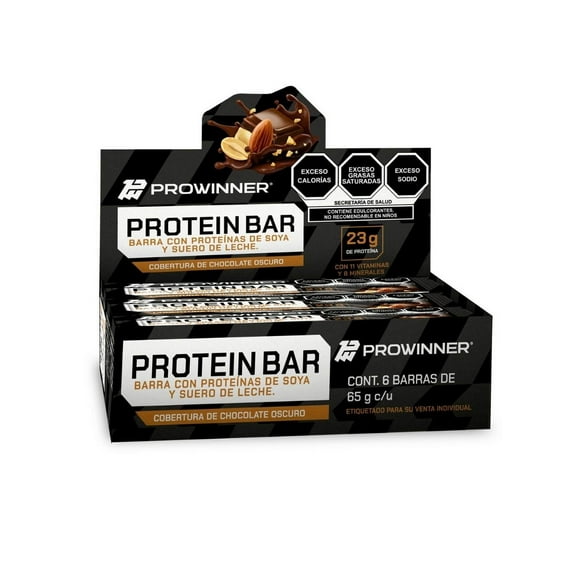 Suplemento Barra Nutritiva Protein ProWinner Sabor Chocolate Caja 6