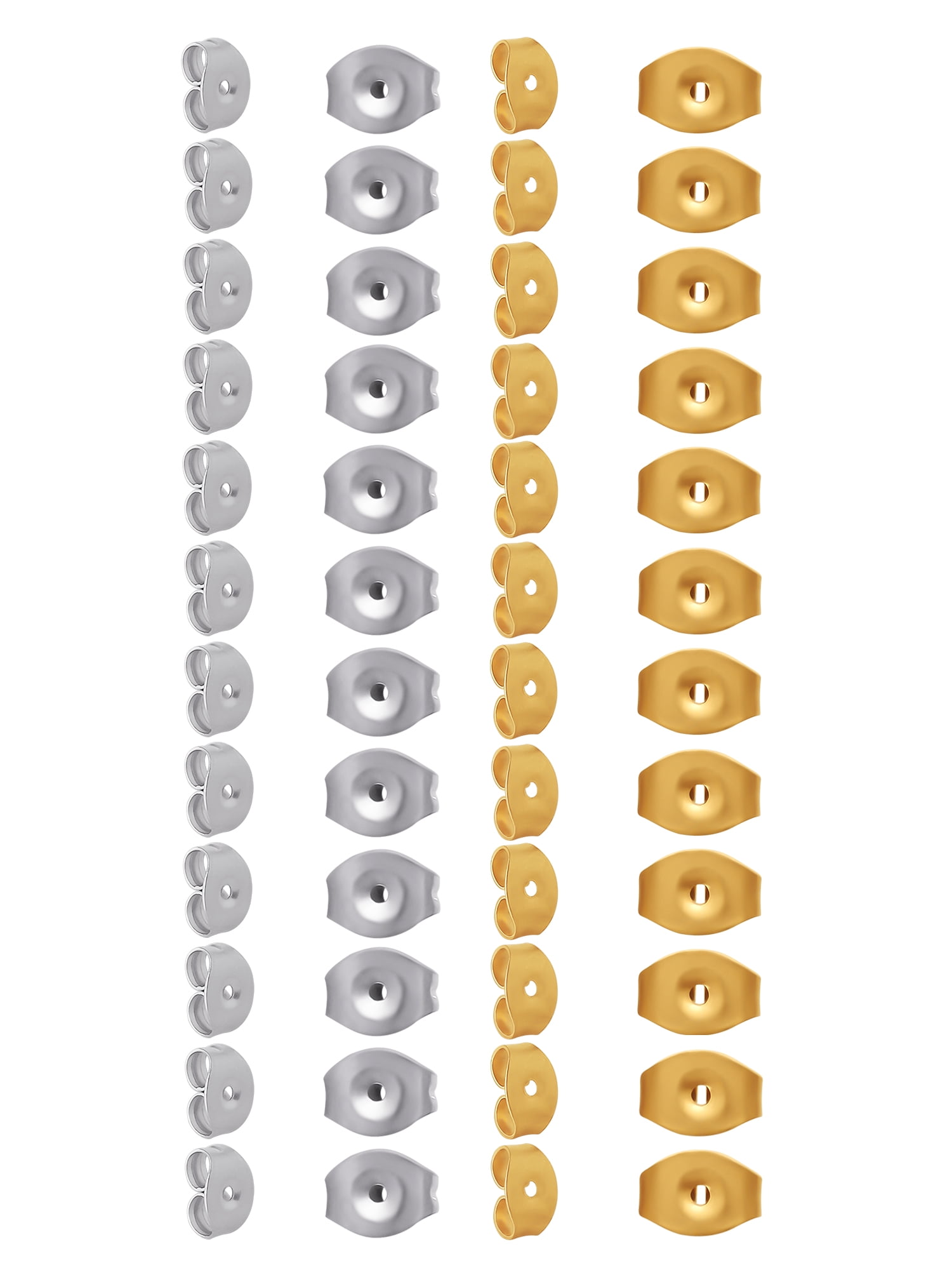 Women's Stainless Steel Butterfly Wing Earring Backs Set, 24-Piece