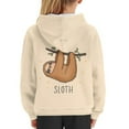 thumbnail image 6 of Xoenoiee Girls Hoodies Branch Sloth Star Print Hooded Sweatshirt for Kids with Front Kangaroo Pocket Long Sleeve Hoodiesfor Fall Winter Clothes Pullover Athleticwear, L, 6 of 7