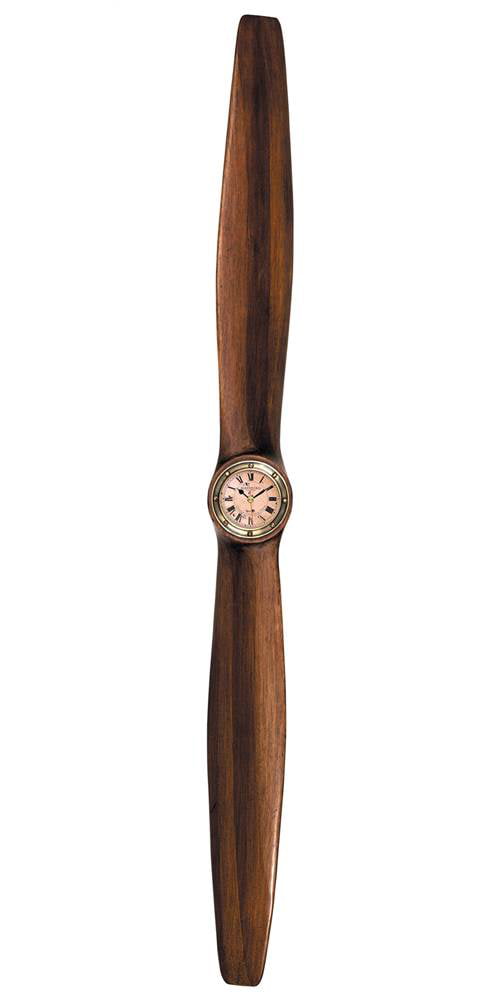 Airplane WWI Aircraft Propeller 47.25" With Clock Wood Laminated Model 