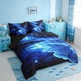 thumbnail image 2 of Erosebridal Beach Themed 7-Piece Twin Bedding Sets,Ocean Sea Printed Summer Holiday Nature Pattern Bedding Comforter Set For Adults,Reversible Black, 2 of 7