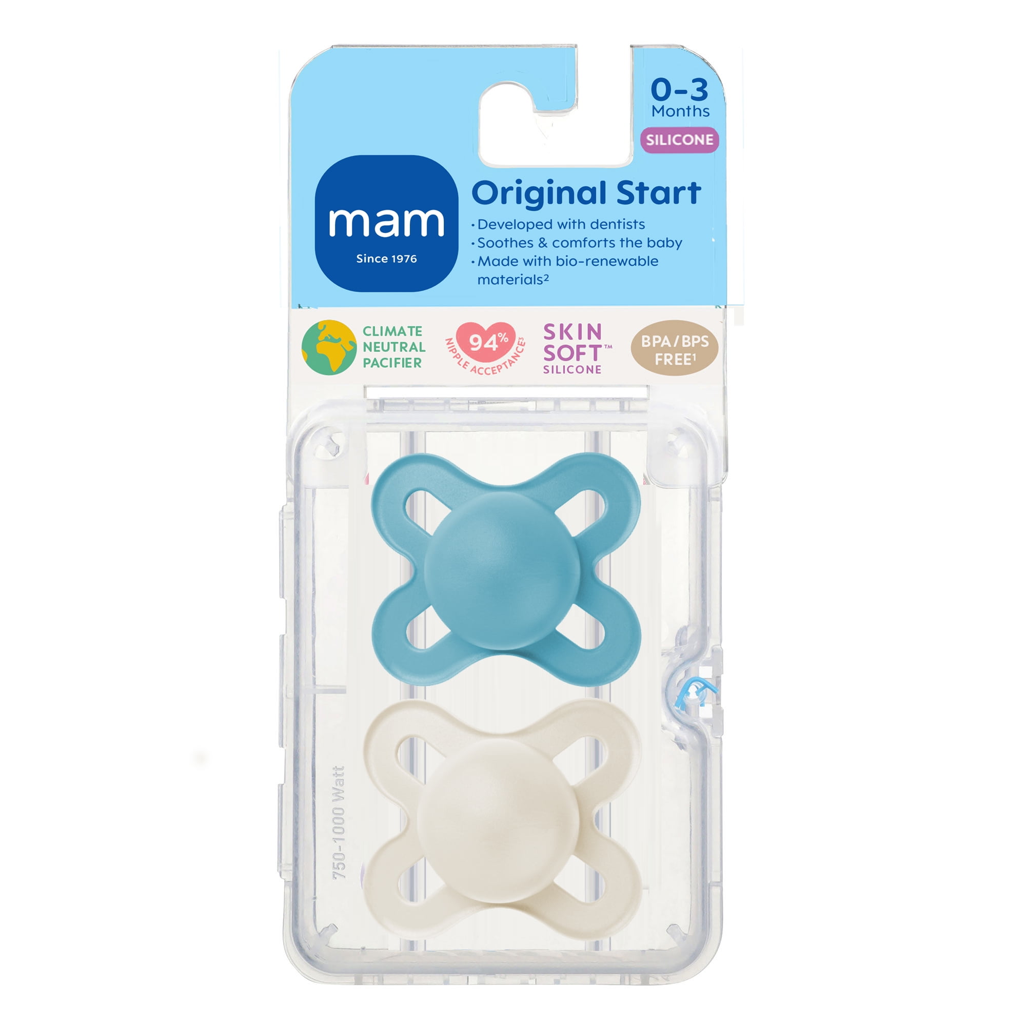MAM Start Matte Newborn Pacifier, 0-3 Months, Boy, 2 Pack
