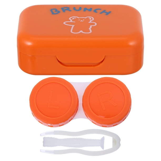 EeaseMX 1 juego de 4 cajas para lentes de contacto, estuches portátiles para el cuidado de lentes.