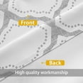 thumbnail image 4 of DriftAway Geo Trellis Polyester Window Decoration Curtain Valance Rod Pocket 14"L x 52"W Plus 2" Header Gray, 4 of 7
