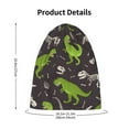 thumbnail image 4 of Honeii Dinosaur Skeleton Print Kids Knit Beanie Watch Hat ,Knit Cap for Boys and Girls, 4 of 7