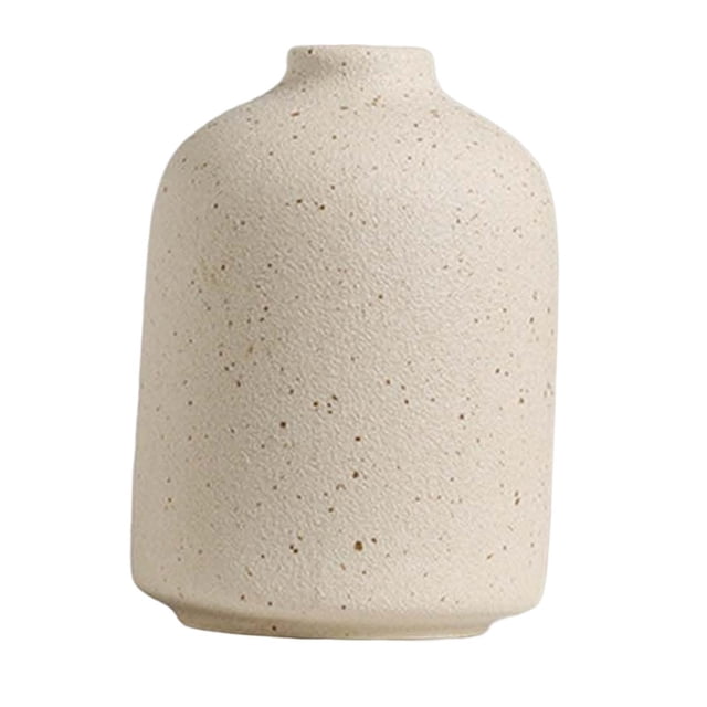 Matsuzay Floreros nórdicos Adorno Floreros decorativos Boho para el hogar Cena Dormitorio Decoración del hogar Punto Negro Beige 214