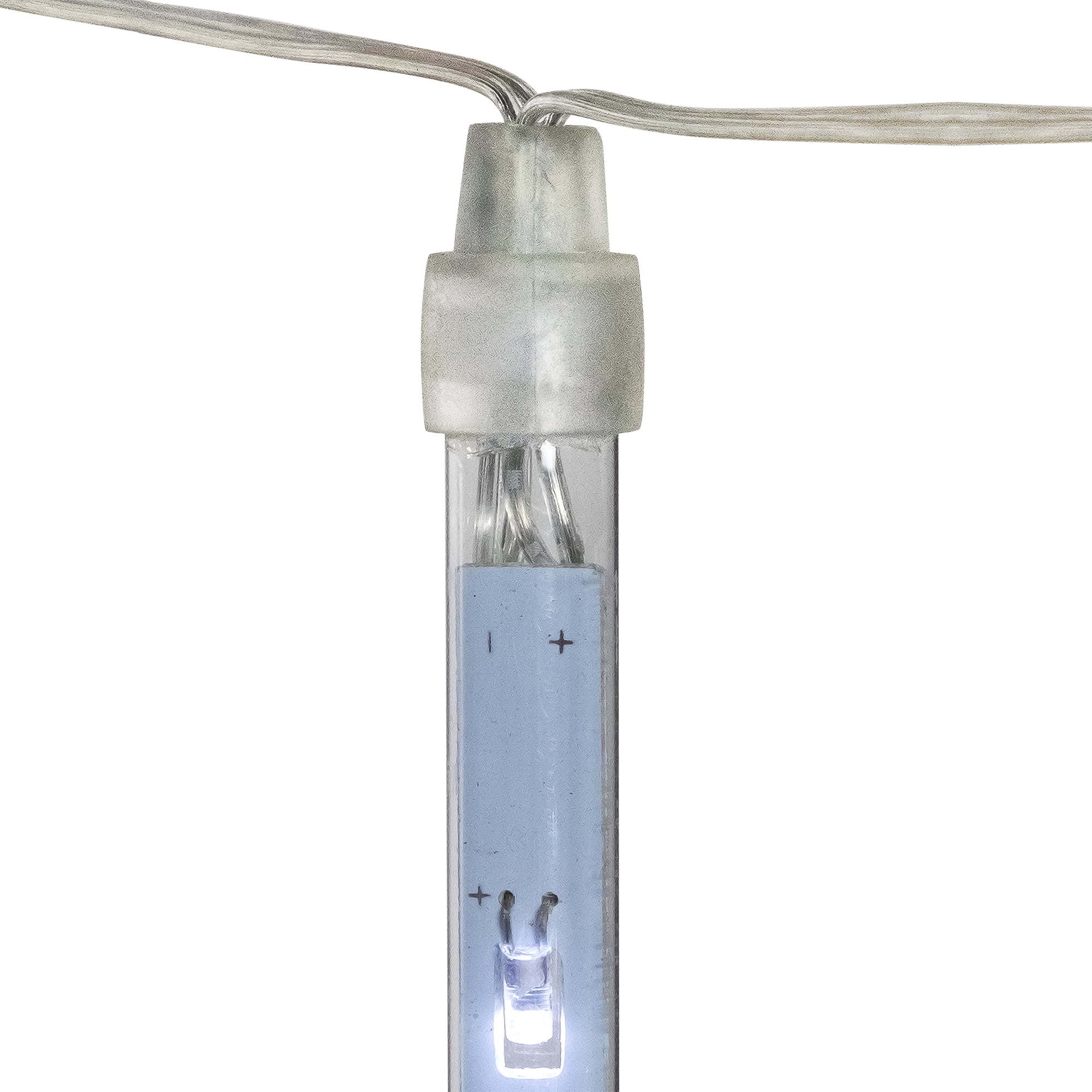 Set of 10 Dripping Icicle Snowfall Christmas Light Tubes 9"