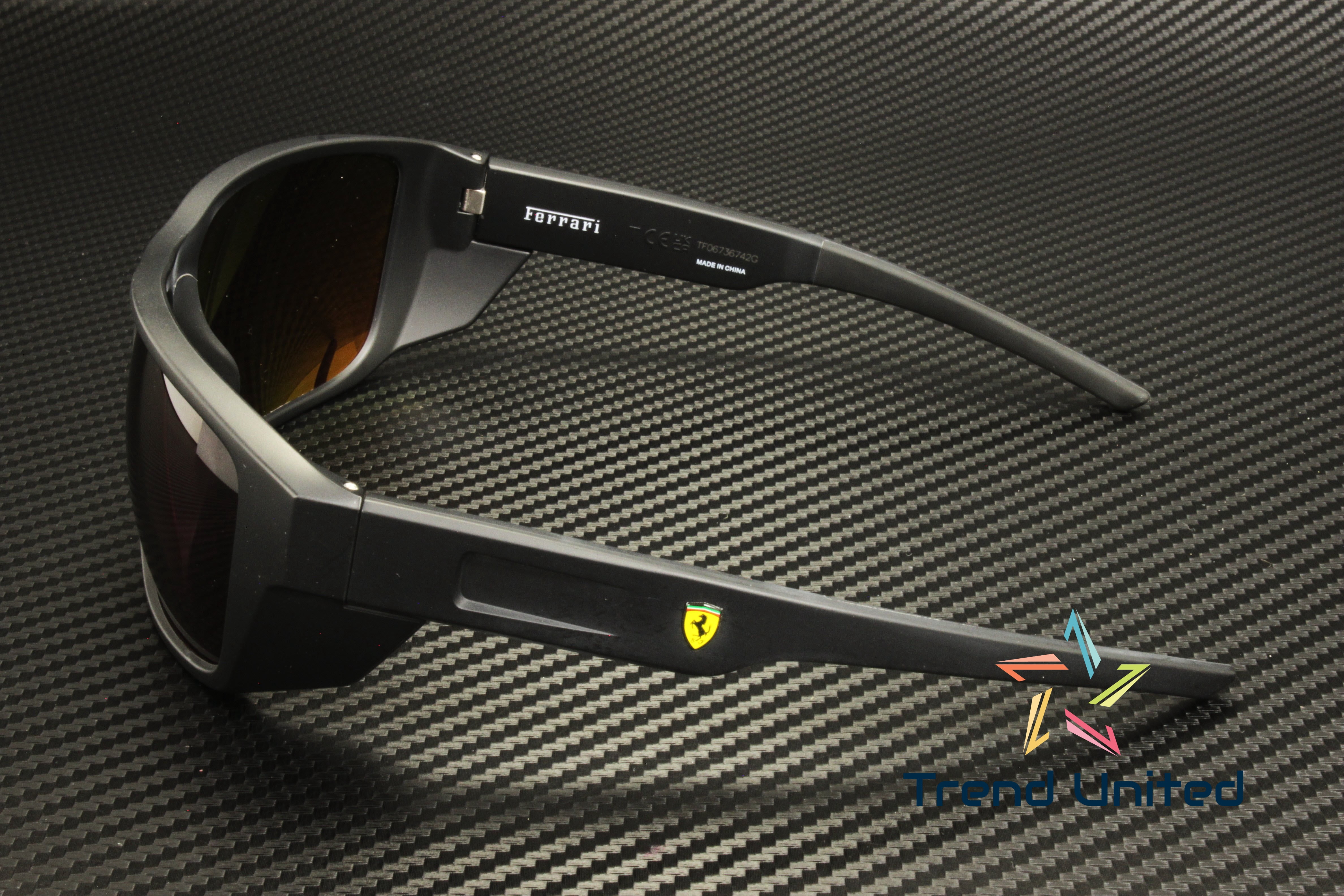 FERRARI SCUDERIA FZ6012U 504 1E Matte Black Red 61 mm Men's Sunglasses