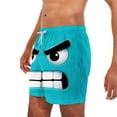 thumbnail image 6 of Axiiglly Mens Shorts Casual Funny Expression Print Drawstring Elasic Waist Swim Trunks Hawaiian Summer Beach Workout Shorts with Pockets S-5XL, 6 of 6