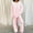 Pink, variant on BONIXOOM Couples Christmas Pajamas Christmas Pajamas For Women Sleepwear None Long Sleeve Solid Sleepwear Sets White S