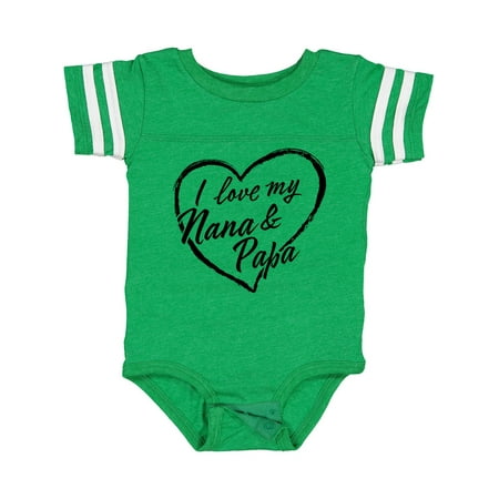 

Inktastic I Love My Nana and Papa in Black Chalk Heart Gift Baby Boy or Baby Girl Bodysuit