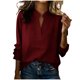thumbnail image 1 of Camisetas de Manga Larga para las Mujeres Sudadera de Cárdigan Suelta Casual Sólida, Camisetas de Manga Larga de Moda para el Invierno, 1 of 7