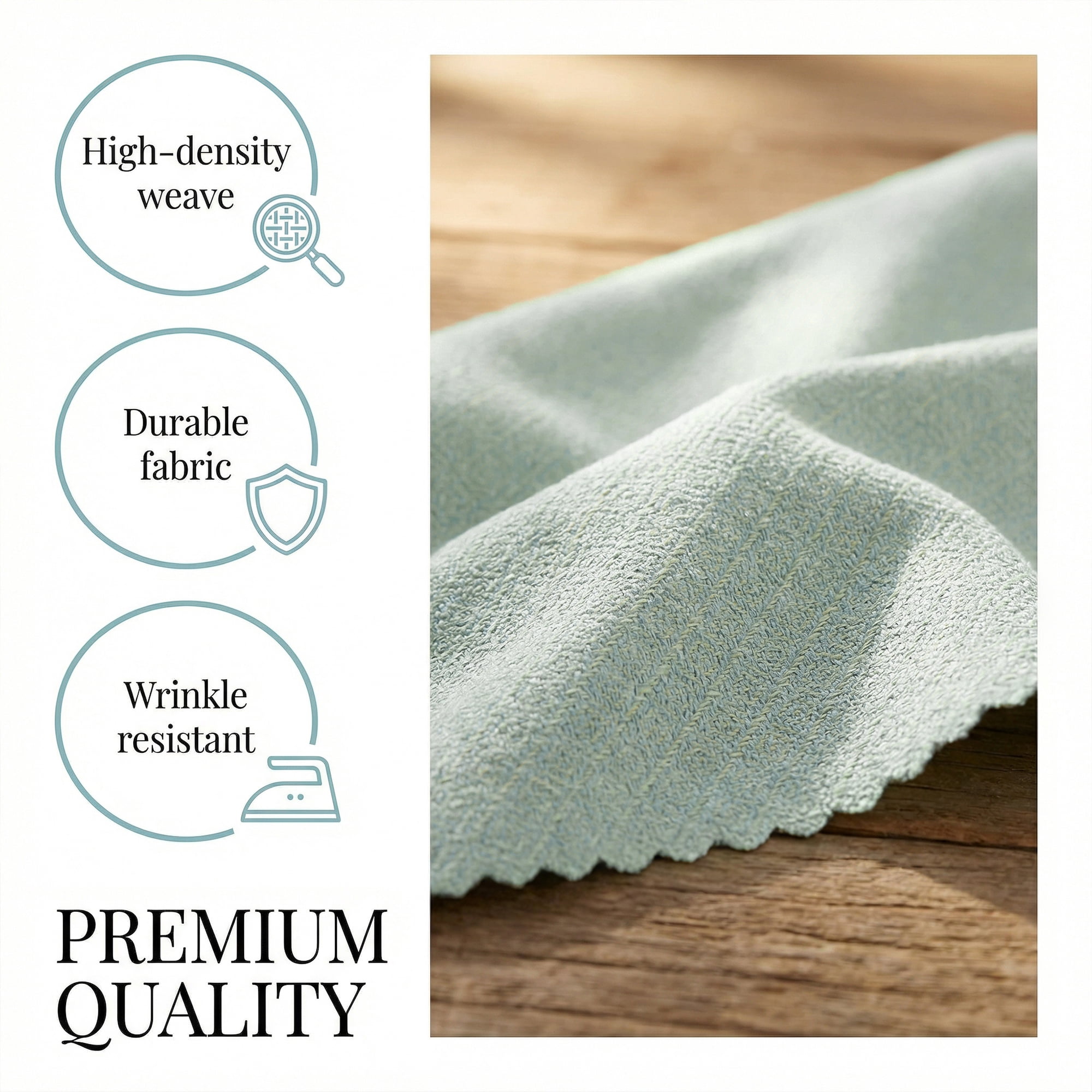 Unique Bargains Washable Reusable Cotton Cloth Napkins Green 17x17inch