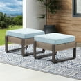 thumbnail image 5 of Meetleisure 2-Piece Outdoor PE Rattan Ottomans with Removable Cushions, Sky Blue, 5 of 9