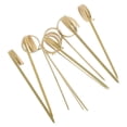 thumbnail image 1 of 100Pcs Party Fruit Picks Loop Cocktail Picks Simple Bamboo Food, 1 of 5