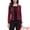 Burgundy, variant on DARING DIVA Women's Collarless Business Outfits Open Front Suit Blazer XS Black