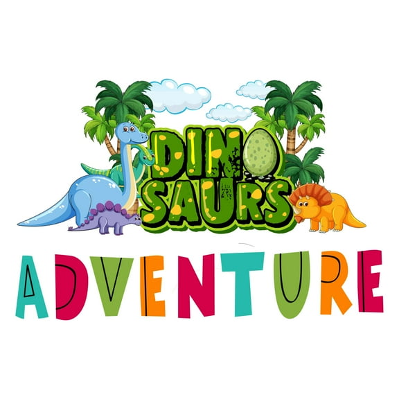 Cute Triceratops Stegosaurus in Jurrasic WorldWall Decal Decoration Dinosaurs Adventure Joyful Cartoon Cartoon Animals Decorating Ideas for Child's Bedroom Size: 10 In(W) x 7 In(H)