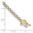 thumbnail image 3 of 14k Yellow Gold Polished Box Catch Closure Diamond Tennis Bracelet - 1.00 dwt, 3 of 3