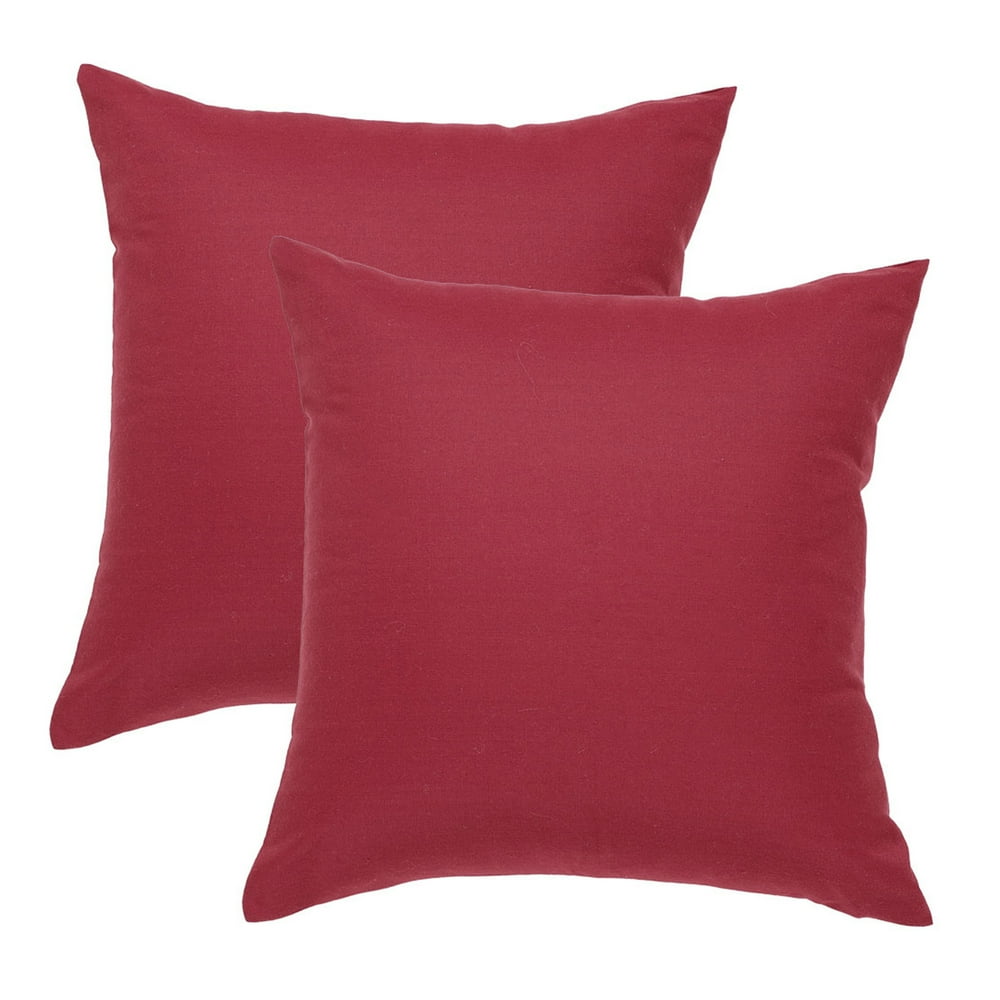 PiccoCasa 2PCS Solid Linen Throw Pillow Cover Cushion Sham Decoration