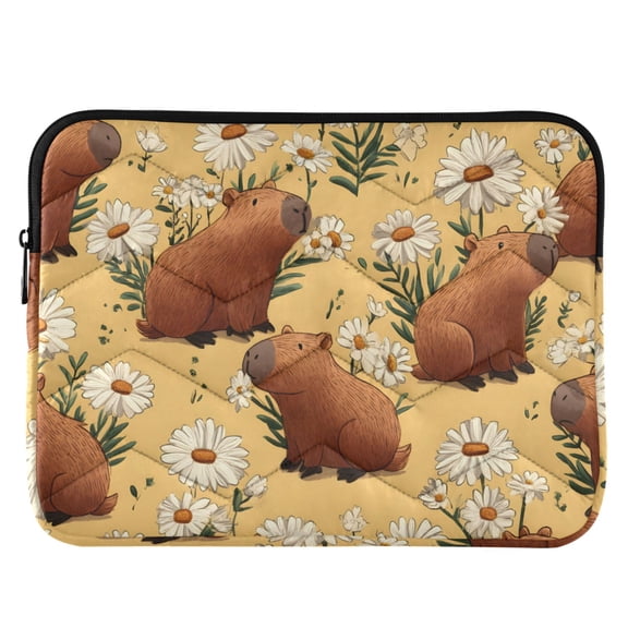 ALAZA Daisy Brown Capybara Pattern Laptop Sleeve Case for 13-14 Inch Computer Cover Bag Medium
