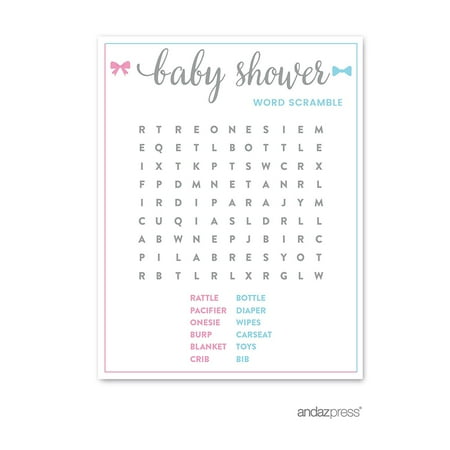 Team Pink Team Blue Gender Reveal Baby Shower Collection Word