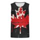 thumbnail image 4 of Hombres Hojas de Arce Impresión Gimnasio Hogar Usar Pijamas Color Algodón Color Sólido Cuello Redondo Camiseta, 4 of 4
