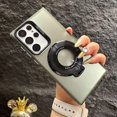 thumbnail image 4 of Luxury Magnetic Bracket Matte Case For Samsung S24 S23 S22 S21 Note 20 Ultra Plus S20FE A54 A34 A24 A14 Wireless Charging Cover, 4 of 5