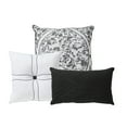 thumbnail image 2 of Trieste 7 Piece King Damask Jacquard Comforter Set, White/Black, 2 of 6