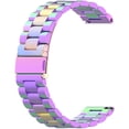 thumbnail image 2 of KOMI Bands Compatible with FITVII Metal Stainless Steel Watch Band Replacement Classic Durable Solid Link Accessory Buckle Metal Strap Wrist Band for FITVII H86 Fitness Tracker Colorful, 2 of 4