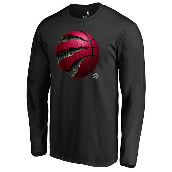 Men's Black Toronto Raptors Midnight Mascot Long Sleeve T-Shirt