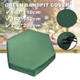 thumbnail image 3 of Billuyoard Cubierta de Spa protección impermeable y a prueba de polvo para Spa al aire libre cubierta de caja de arena para jardín cubierta Jardín y Patio verde 140*110cm, 3 of 6