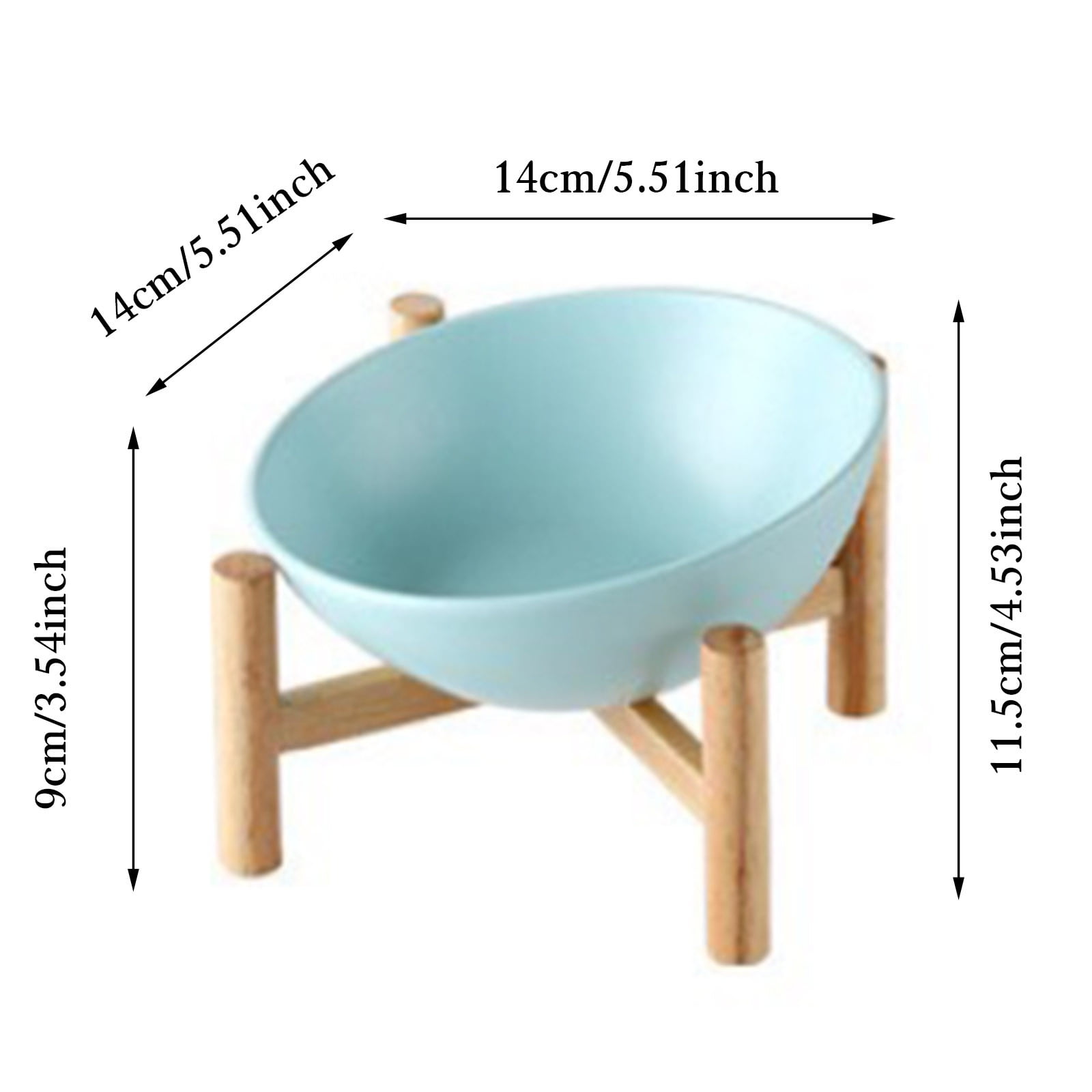 Elevated Ceramic Cat and Dog Bowls Non- Vomit Feeder with Stand for Pet Dining