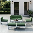 thumbnail image 5 of ELPOSUN Aluminum Patio Furniture Set,7 Piece Modern Outdoor Furniture with 5 inch Cushion, Metal Patio Sectional Conversation Sets for Deck, Backyard, Porch(Green), 5 of 8