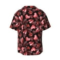 thumbnail image 2 of Haiem Ladybugs and Red Hearts Men's Casual Shirts Short Sleeve Button Down Shirts Fashion Textured Summer Beach Shirt-XX-Large, 2 of 7