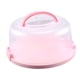 thumbnail image 4 of Caja portátil para guardar pasteles, bandeja para servir huevos, soporte para pasteles con tapa, recipiente para pasteles para Picnic, frutas, cocina , redondo rosa Macarena portador de pastel, 4 of 8