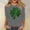 Gray, variant on St Patrick's Day Tops for Women 3/4 Length Sleeve Shamrocks Print Blouses Casual Crewneck Loose Fits Tops Soft Breathable Lightweightss Blouses