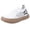 White, variant on HEWUQI Women's Walking Shoes Breathable Mesh Leopard Print Running Sneakers Lightweight Slip on Casual Platform Athletic Gym Footwear Red Size 6