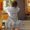 thumbnail image 4 of Mercatoo Girls 𝐅aux 𝐅𝐮r Jacket Kids Fuzzy Fleece Jacket Toddler Elegant Princess Coat Thicken Winter Warm Shaggy Overcoat, 4 of 5