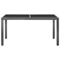 thumbnail image 3 of vidaXL 7 Piece Outdoor Dining Set Poly Rattan Grey, 3 of 12